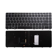 适用于 HP 惠普 Elitebook 840 G3 745 G3 键盘 带背光 带指点