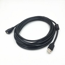USB延长线黑色USB数据线充电线5米公对母2.0全铜带屏蔽厂家直销
