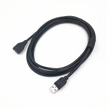 USB延长线黑色USB数据线加长线3米公对母2.0纯铜带屏蔽厂家直销
