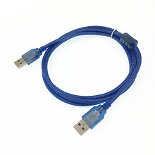 USB厂家 USB对拷线1.5米usb2.0移动硬盘线数据线公对公电脑联机线