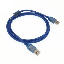 USB厂家 USB对拷线1.5米usb2.0移动硬盘线数据线公对公电脑联机线